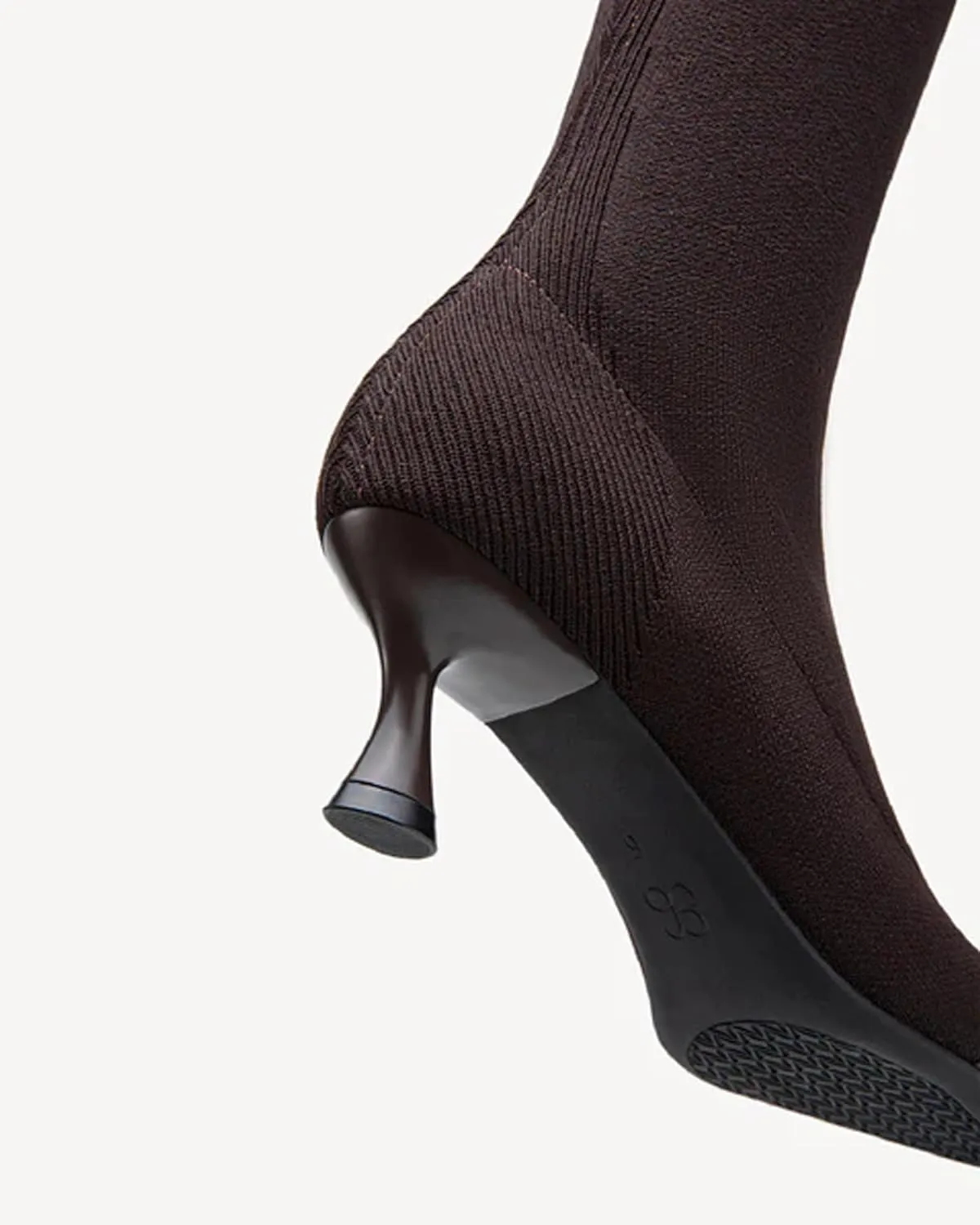 COSY Women's Knit Pointed Toe High Boots, Stretch High Booties for Women, Comfortable Fall Winter Casual Shoes