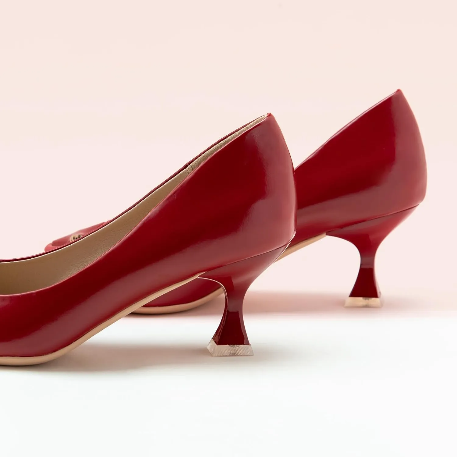 C.Paravano Women's Pumps | Low Heel Designer Shoes | Kitten Heels Womens Short Heels | Leather Pumps