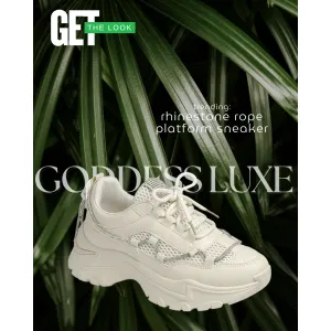CUTSEY Fall Rhinestone Rope Beige Sneaker