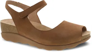 Dansko Tan Marcy Milled Nubuck Wedge Women's Sandals 1511-151500