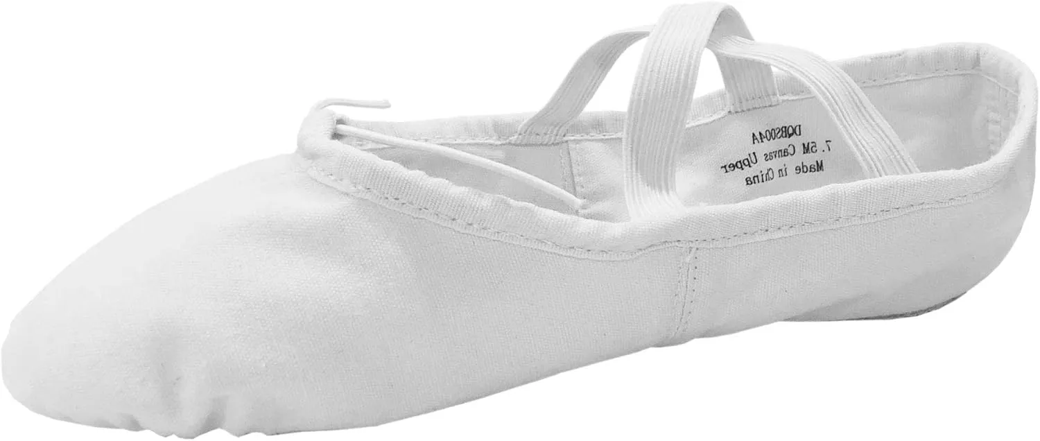 Danzcue Adult Split Sole Canvas Ballet Slipper