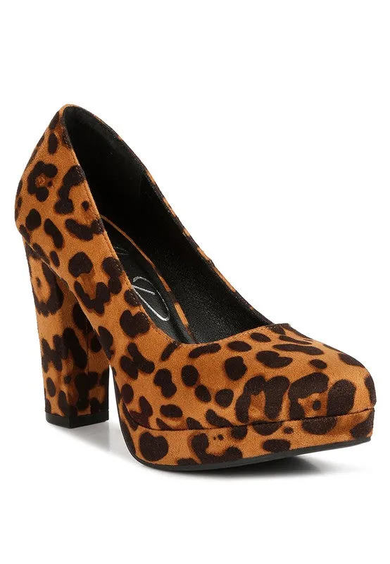 DELIA SUEDE BLOCK HEEL PUMPS