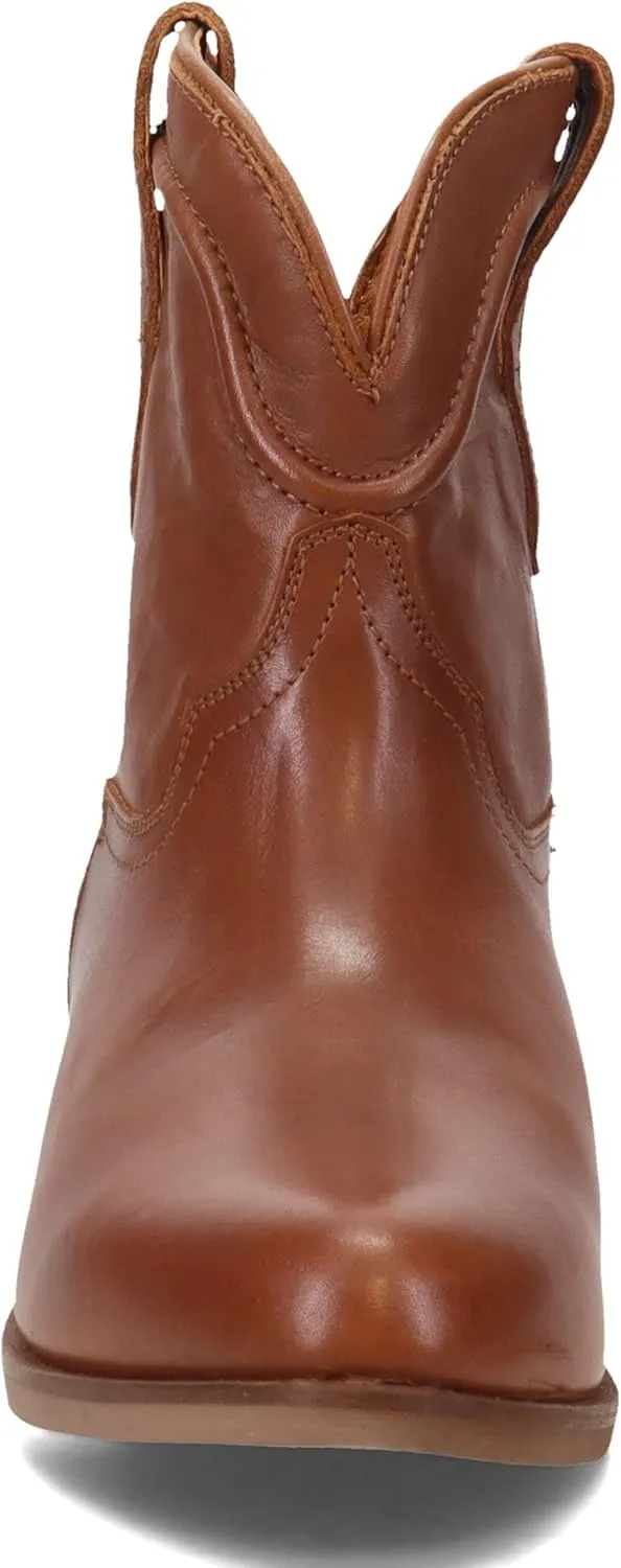 Dingo Womens Seguaro Round Toe Casual Boots Ankle Low Heel 1-2" - Brown