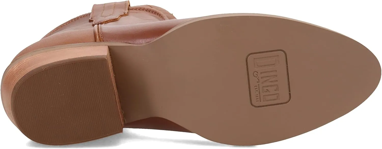 Dingo Womens Seguaro Round Toe Casual Boots Ankle Low Heel 1-2" - Brown
