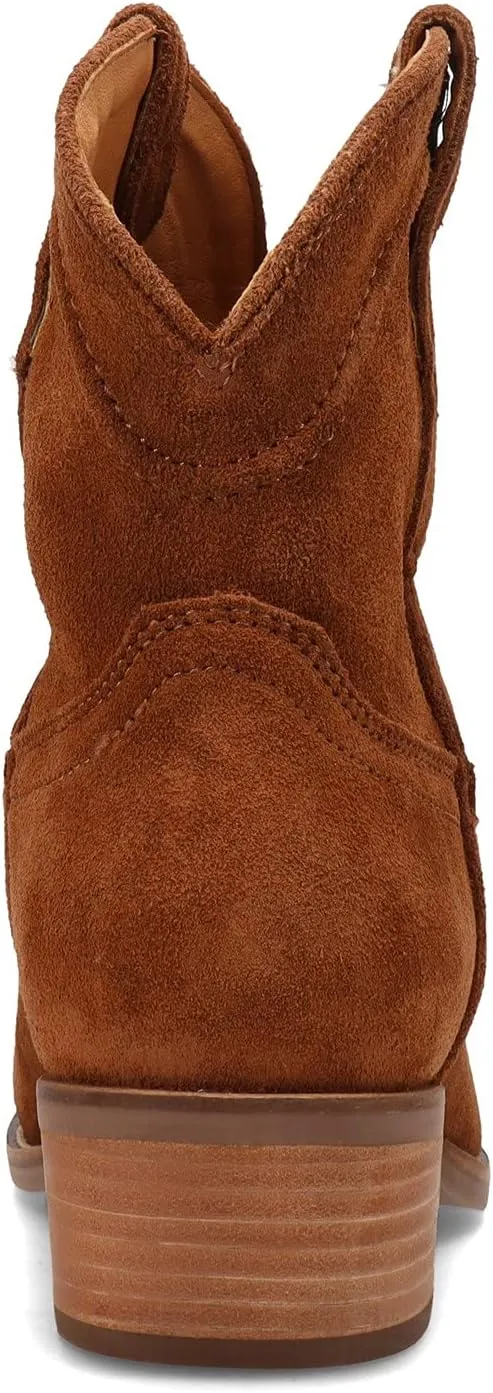 Dingo Womens Tumbleweed Roper Round Toe Casual Boots Ankle Low Heel 1-2" - Black