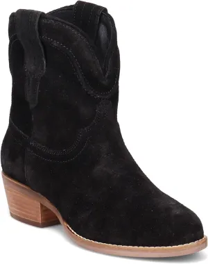 Dingo Womens Tumbleweed Roper Round Toe Casual Boots Ankle Low Heel 1-2" - Black