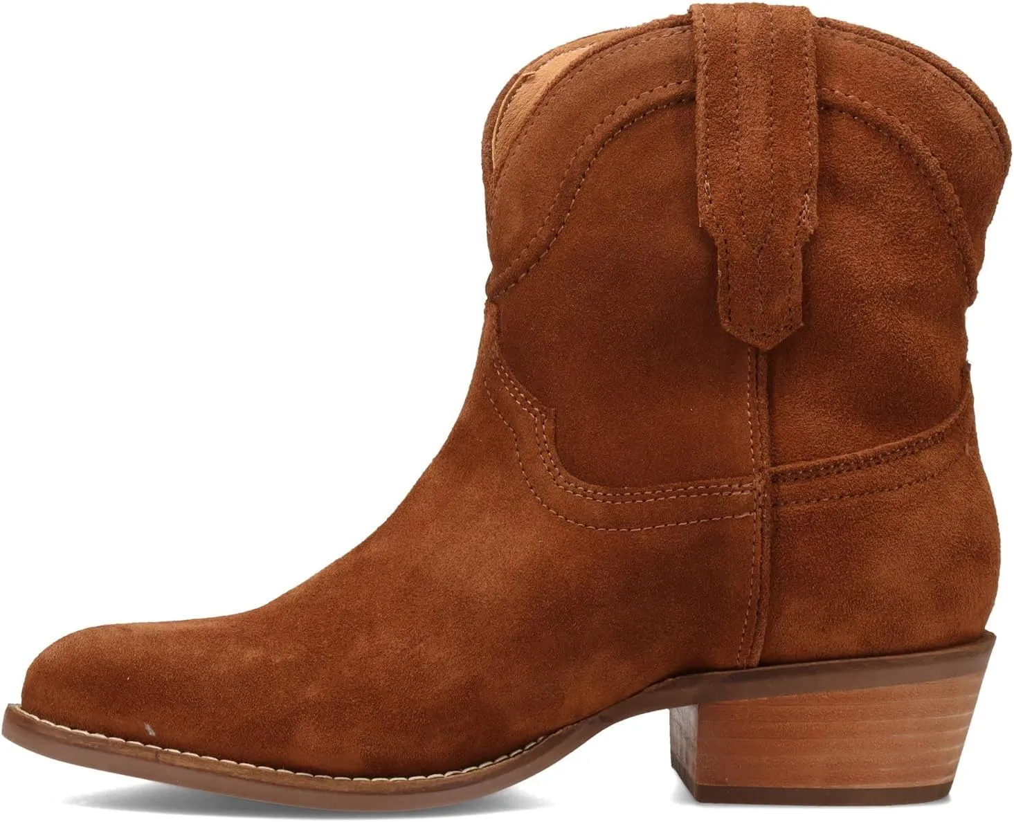 Dingo Womens Tumbleweed Roper Round Toe Casual Boots Ankle Low Heel 1-2" - Black