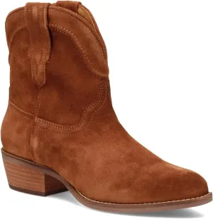 Dingo Womens Tumbleweed Roper Round Toe Casual Boots Ankle Low Heel 1-2" - Black