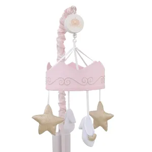 Disney Princess Enchanting Dreams Pink and Gold Crown, Stars, and Slipper Musical Mobile