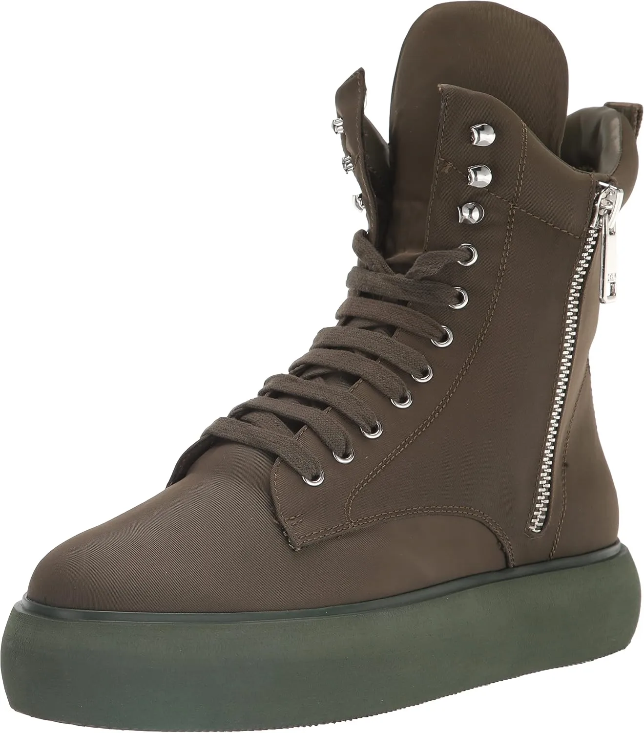 DKNY Women's Aken Hightop Platform Sneaker with Side Zipper