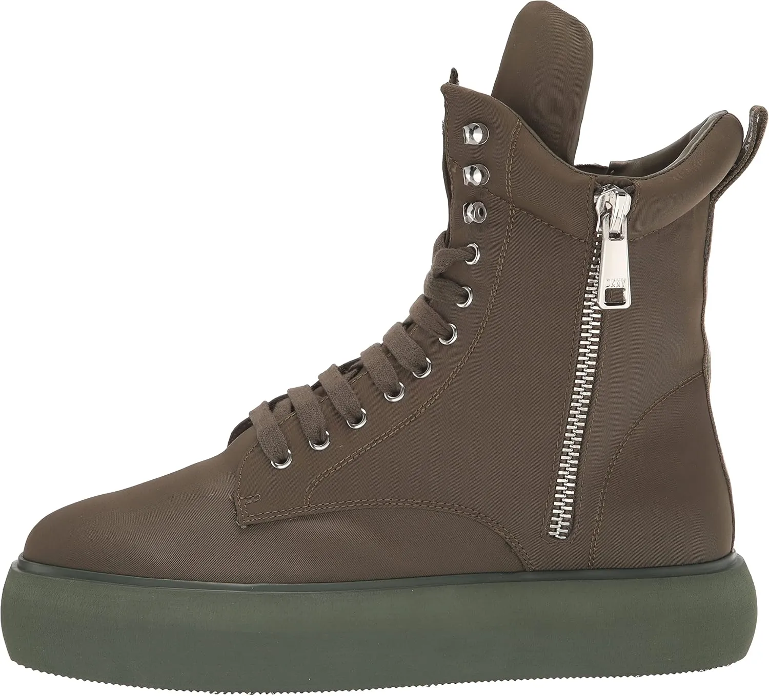DKNY Women's Aken Hightop Platform Sneaker with Side Zipper
