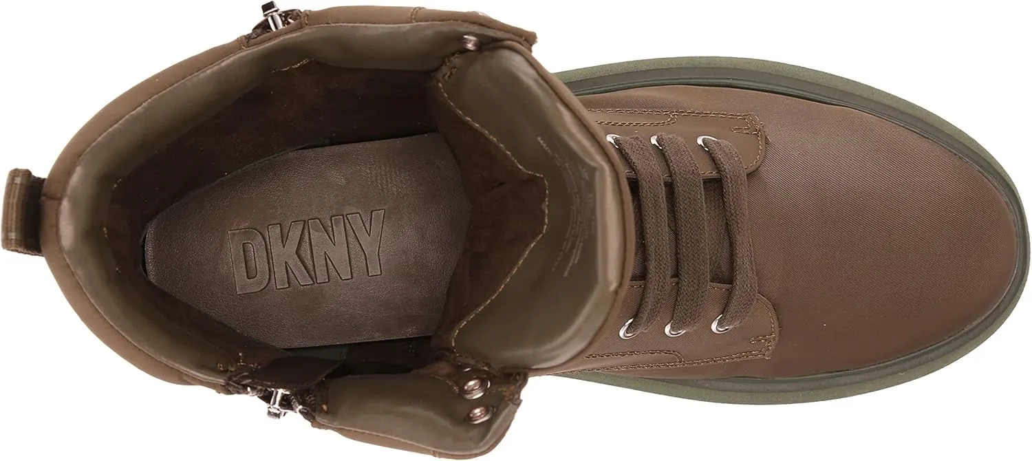 DKNY Women's Aken Hightop Platform Sneaker with Side Zipper