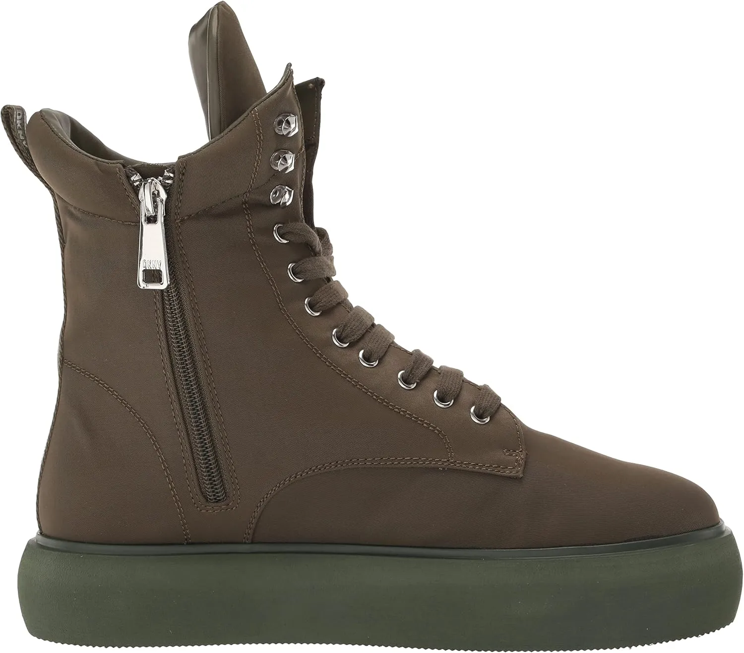 DKNY Women's Aken Hightop Platform Sneaker with Side Zipper