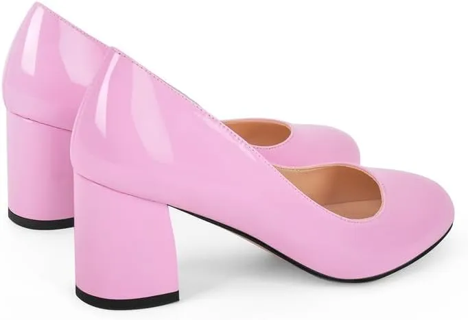 dollskiss Women's Round Toe Classic Stiletto Pumps