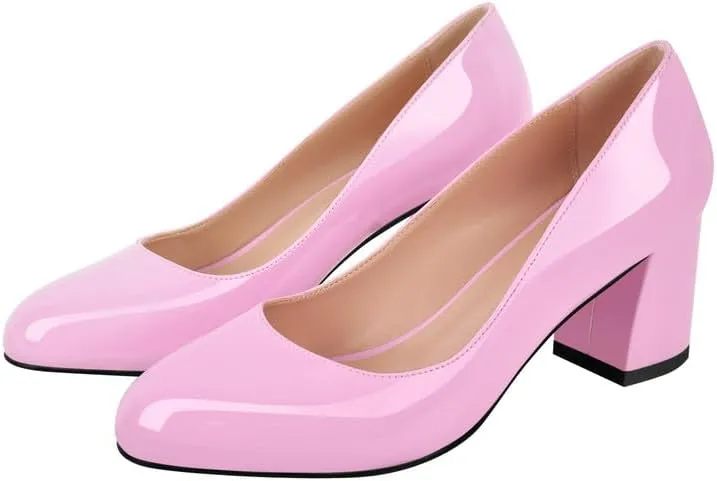 dollskiss Women's Round Toe Classic Stiletto Pumps