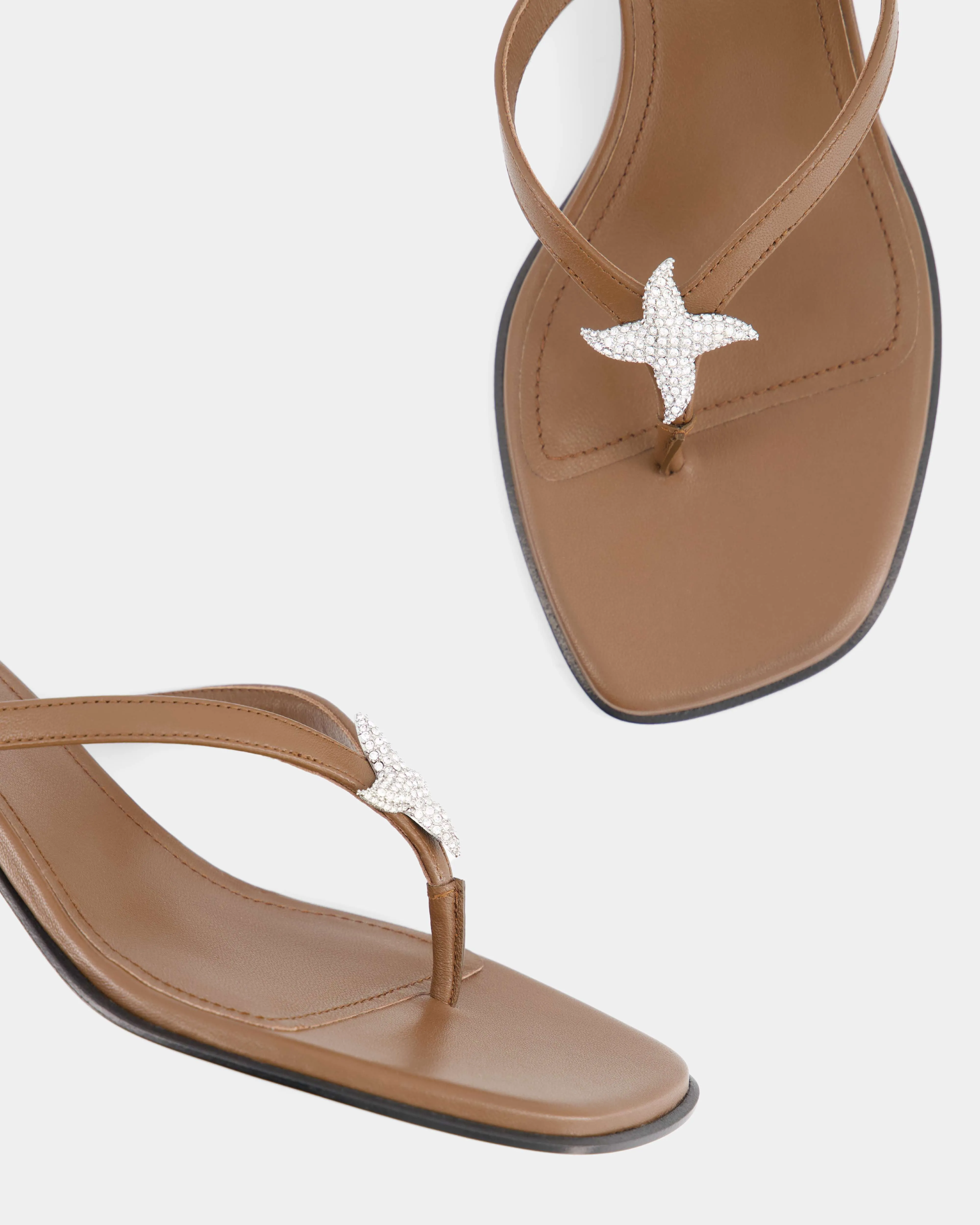 Dona Ariel Thong Sandal 50 Tan Nappa