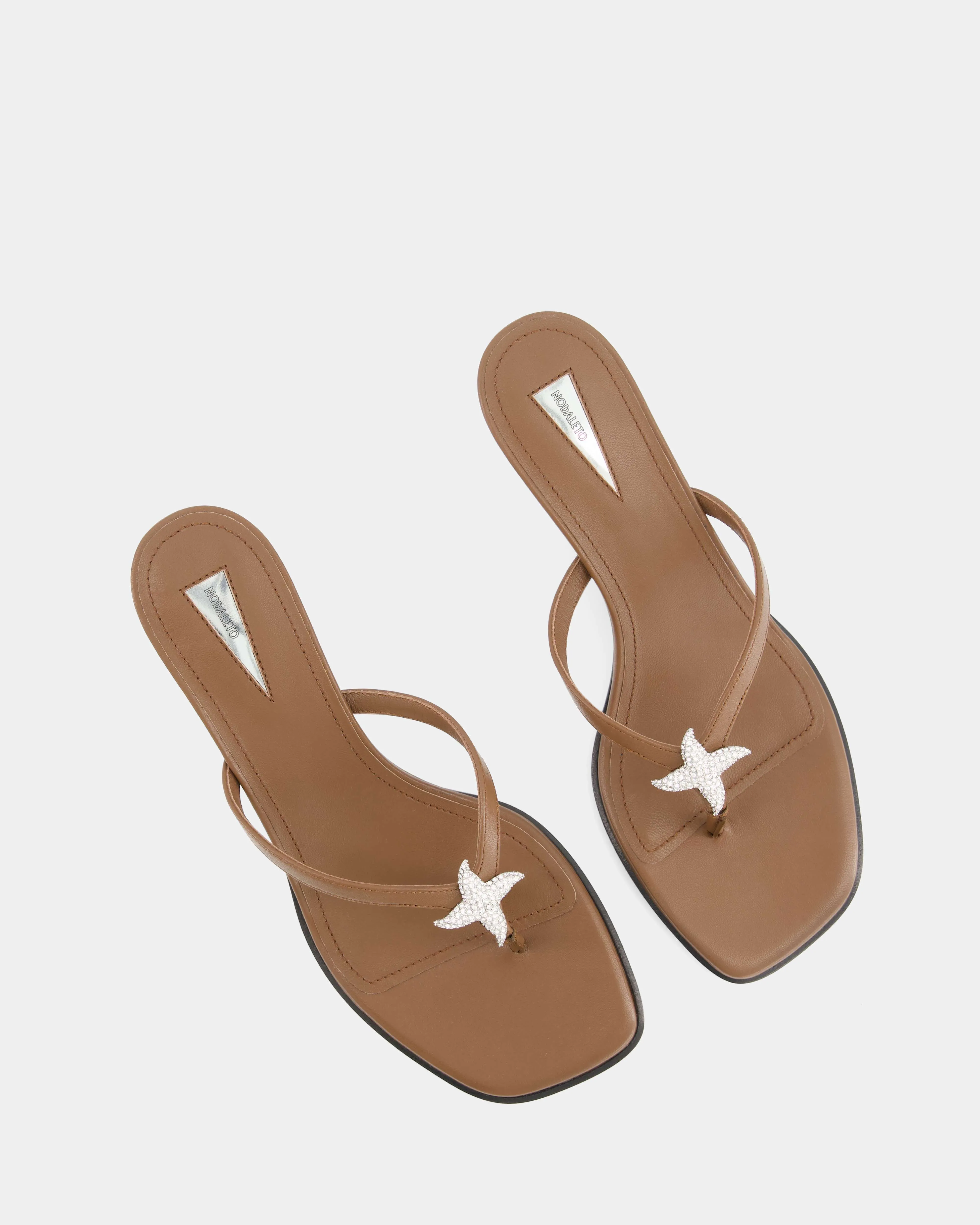 Dona Ariel Thong Sandal 50 Tan Nappa