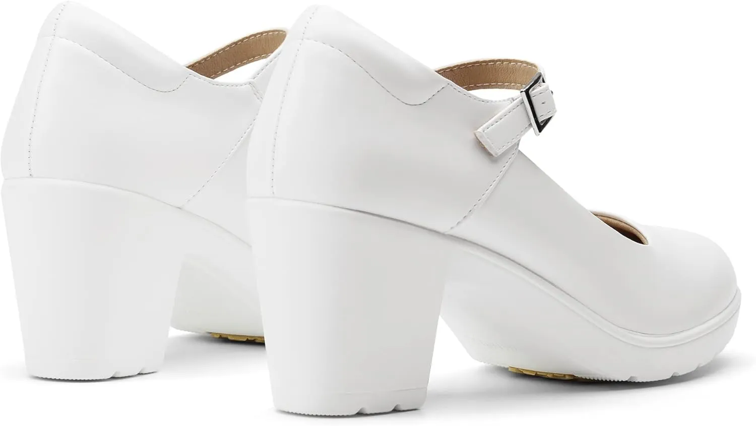 DREAM PAIRS Women's Chunky Low Block Heels Mary Jane Closed Toe Work Pumps Comfortable Round Toe Dress Wedding Shoes