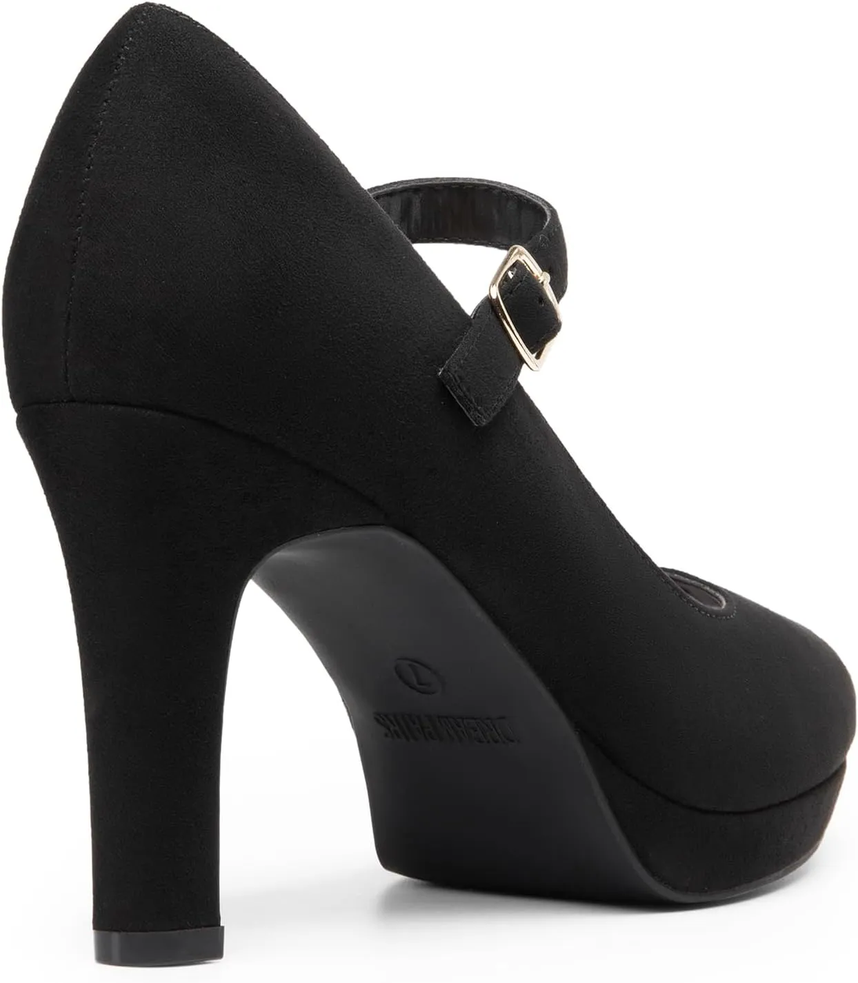 DREAM PAIRS Women's Pumps Close Toe Classic High Heels Round Toe Comfortable Low Platform Mary Jane Dress Shoes