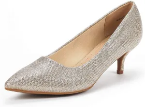 DREAM PAIRS Women's Pumps Kitten Heel Pointed Toe Shoes for Women Comfortable Office Work Dress Shoes