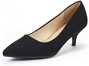 DREAM PAIRS Women's Pumps Kitten Heel Pointed Toe Shoes for Women Comfortable Office Work Dress Shoes