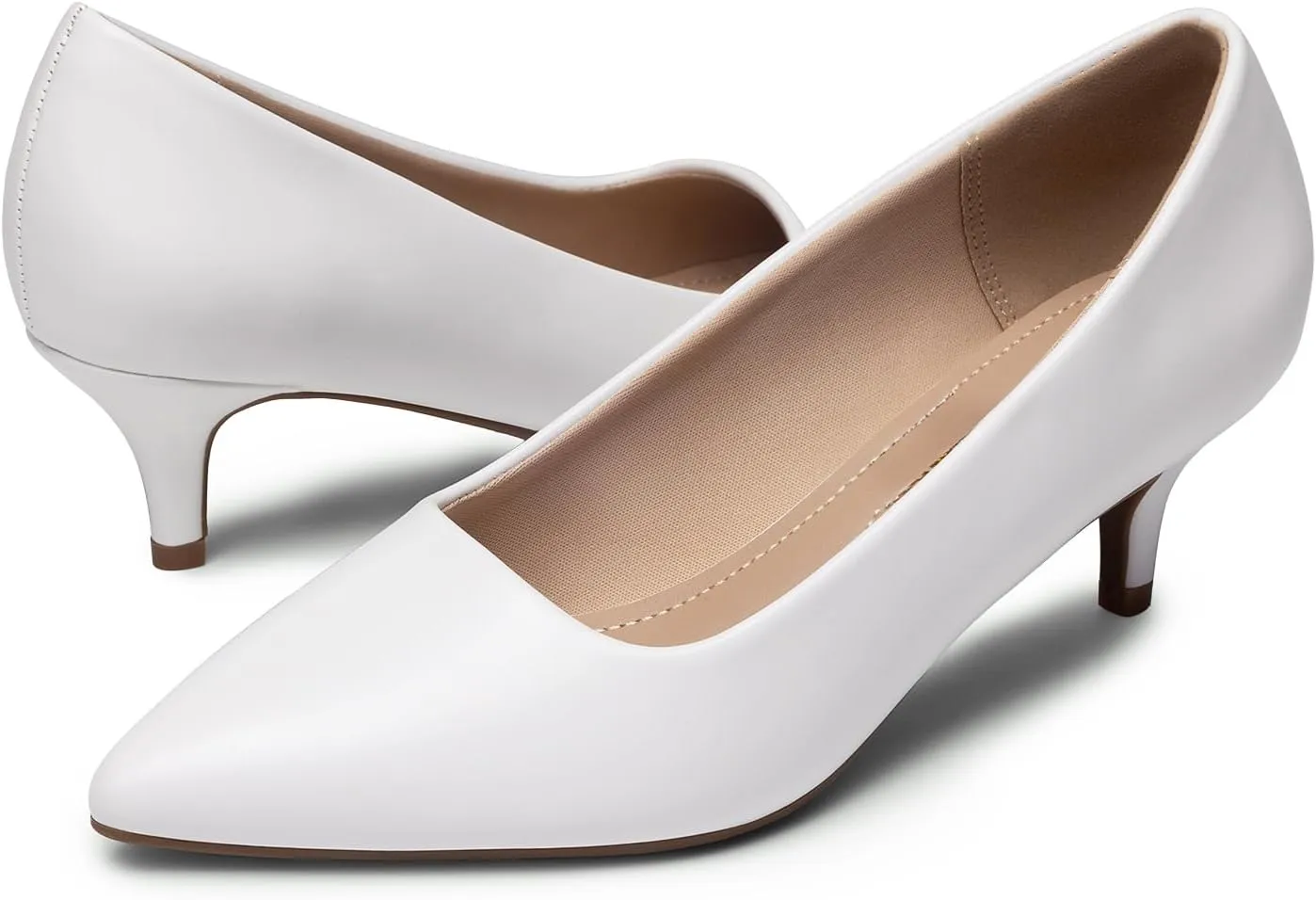 DREAM PAIRS Women's Pumps Kitten Heel Pointed Toe Shoes for Women Comfortable Office Work Dress Shoes