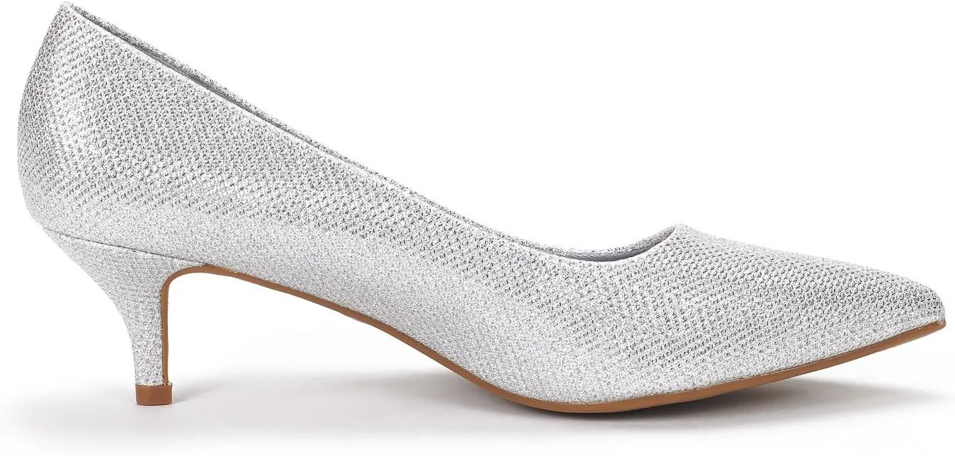 DREAM PAIRS Women's Pumps Kitten Heel Pointed Toe Shoes for Women Comfortable Office Work Dress Shoes