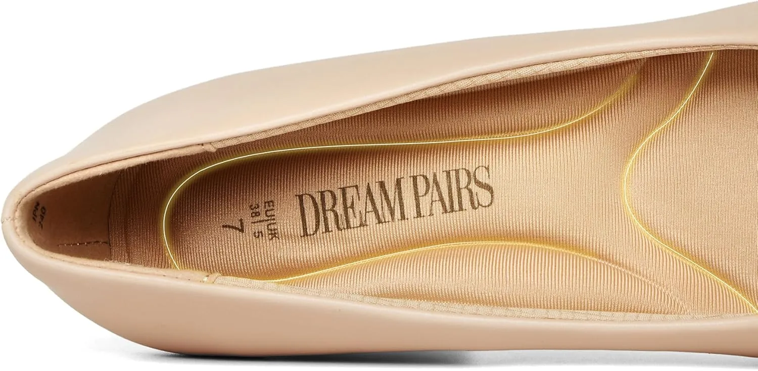 DREAM PAIRS Women's Pumps Low Chunky Block Heel Dress Shoes Closed Round Toe Comfortable Heels