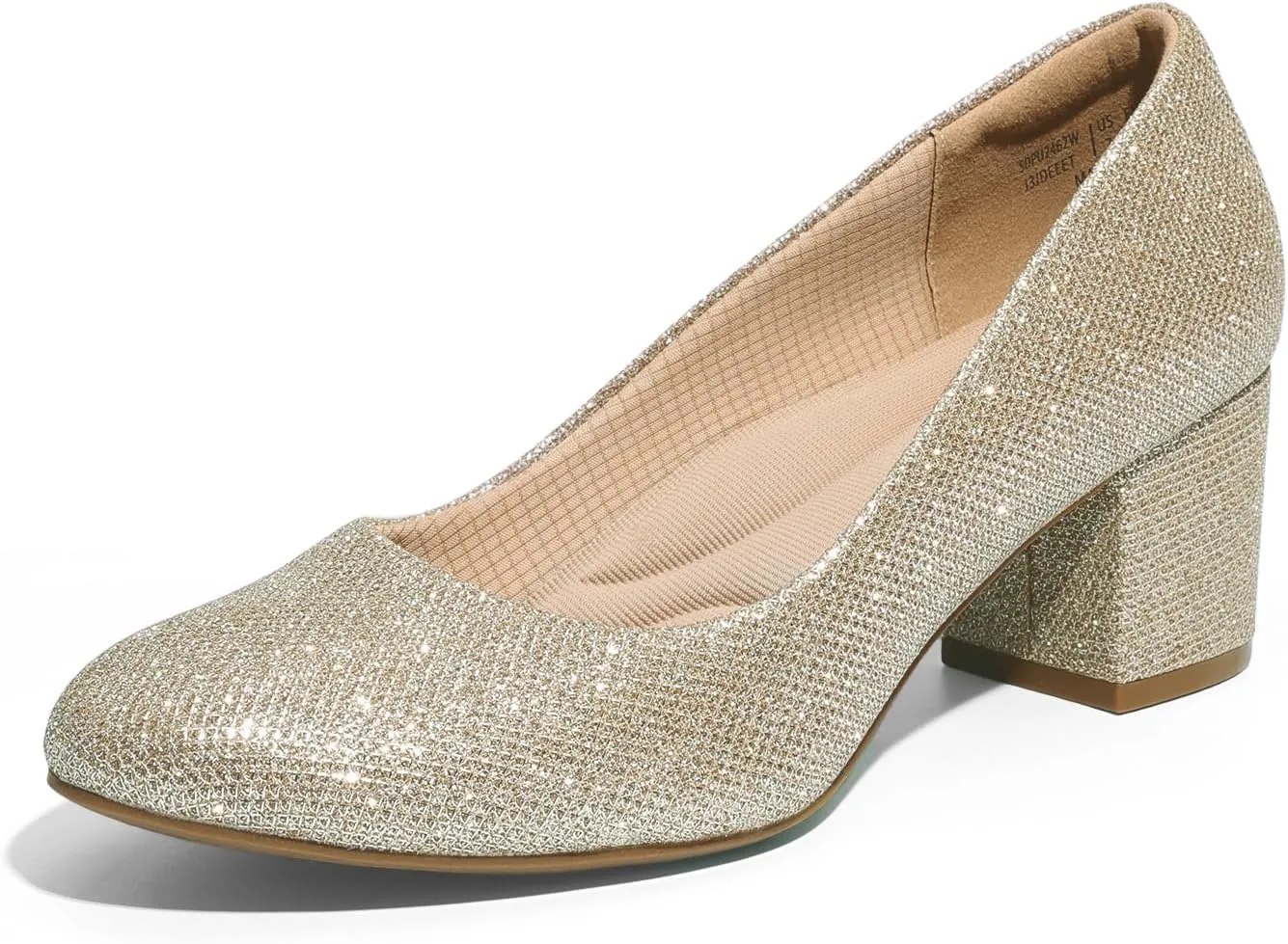 DREAM PAIRS Women's Pumps Low Chunky Block Heel Dress Shoes Closed Round Toe Comfortable Heels