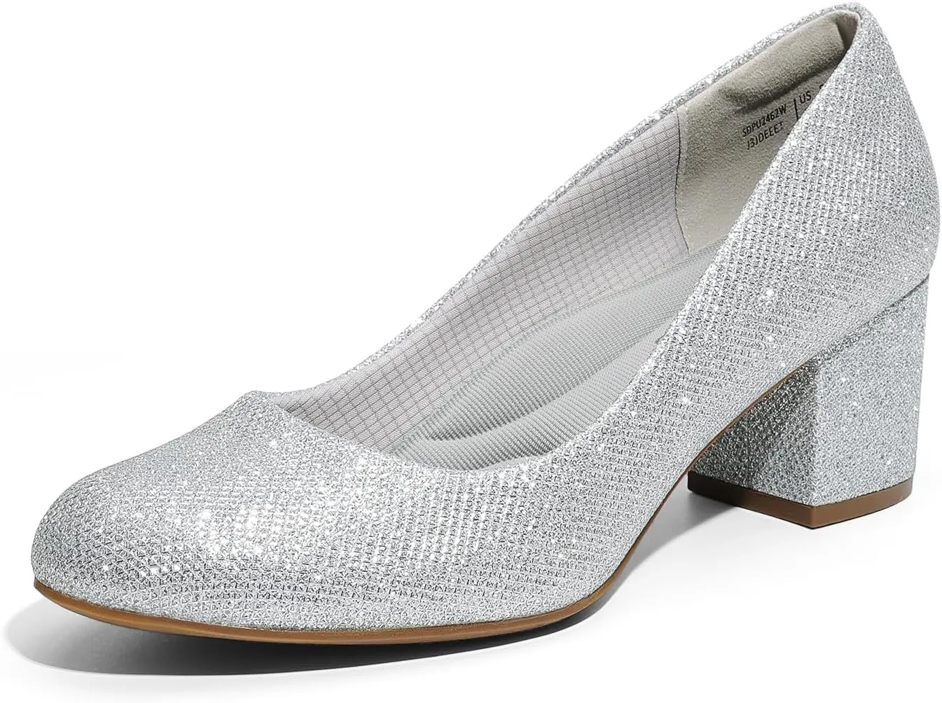 DREAM PAIRS Women's Pumps Low Chunky Block Heel Dress Shoes Closed Round Toe Comfortable Heels