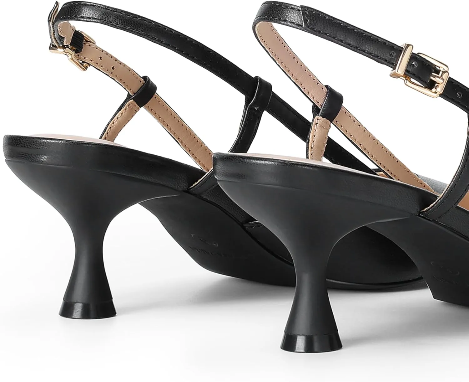 DREAM PAIRS Women's Slingback Kitten Heels Closed Pointed Toe Low Stiletto Heels Dress Bridal Party Wedding Pumps Shoes