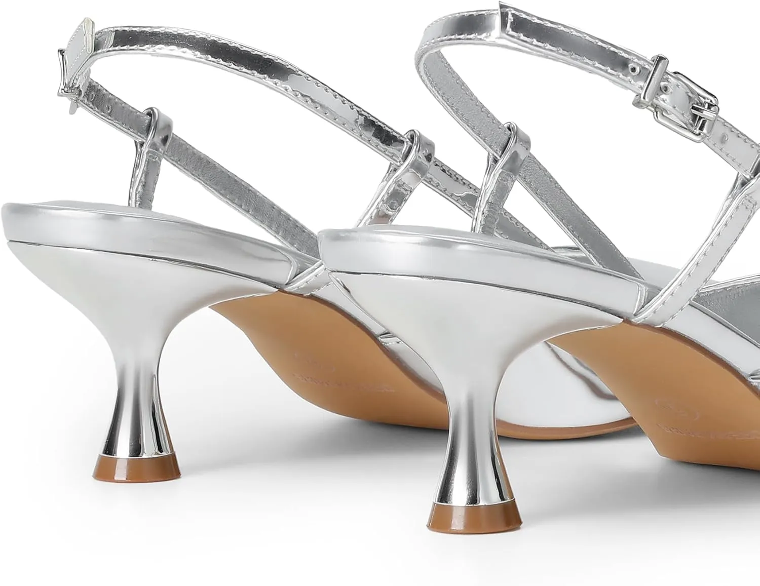 DREAM PAIRS Women's Slingback Kitten Heels Closed Pointed Toe Low Stiletto Heels Dress Bridal Party Wedding Pumps Shoes