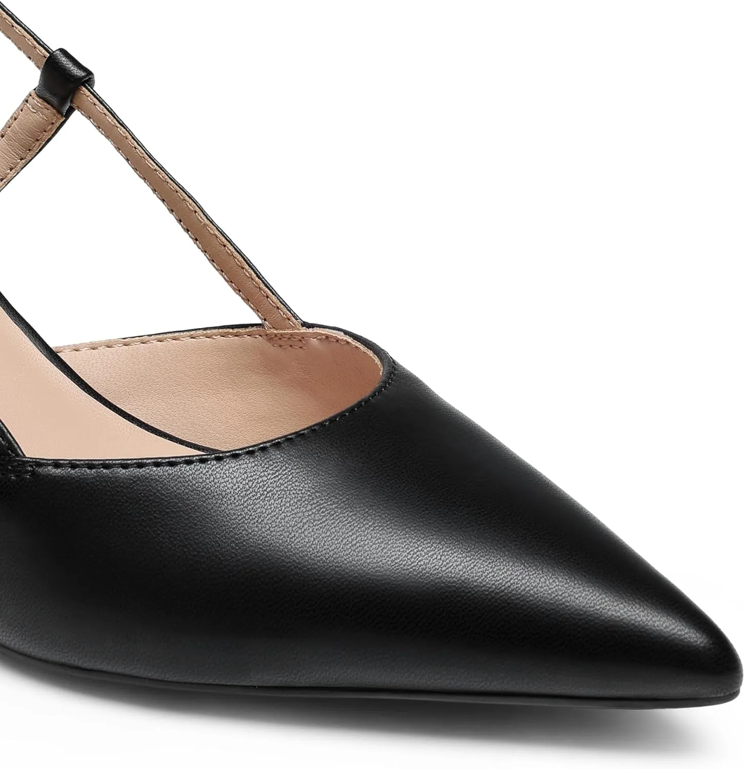 DREAM PAIRS Women's Slingback Kitten Heels Closed Pointed Toe Low Stiletto Heels Dress Bridal Party Wedding Pumps Shoes