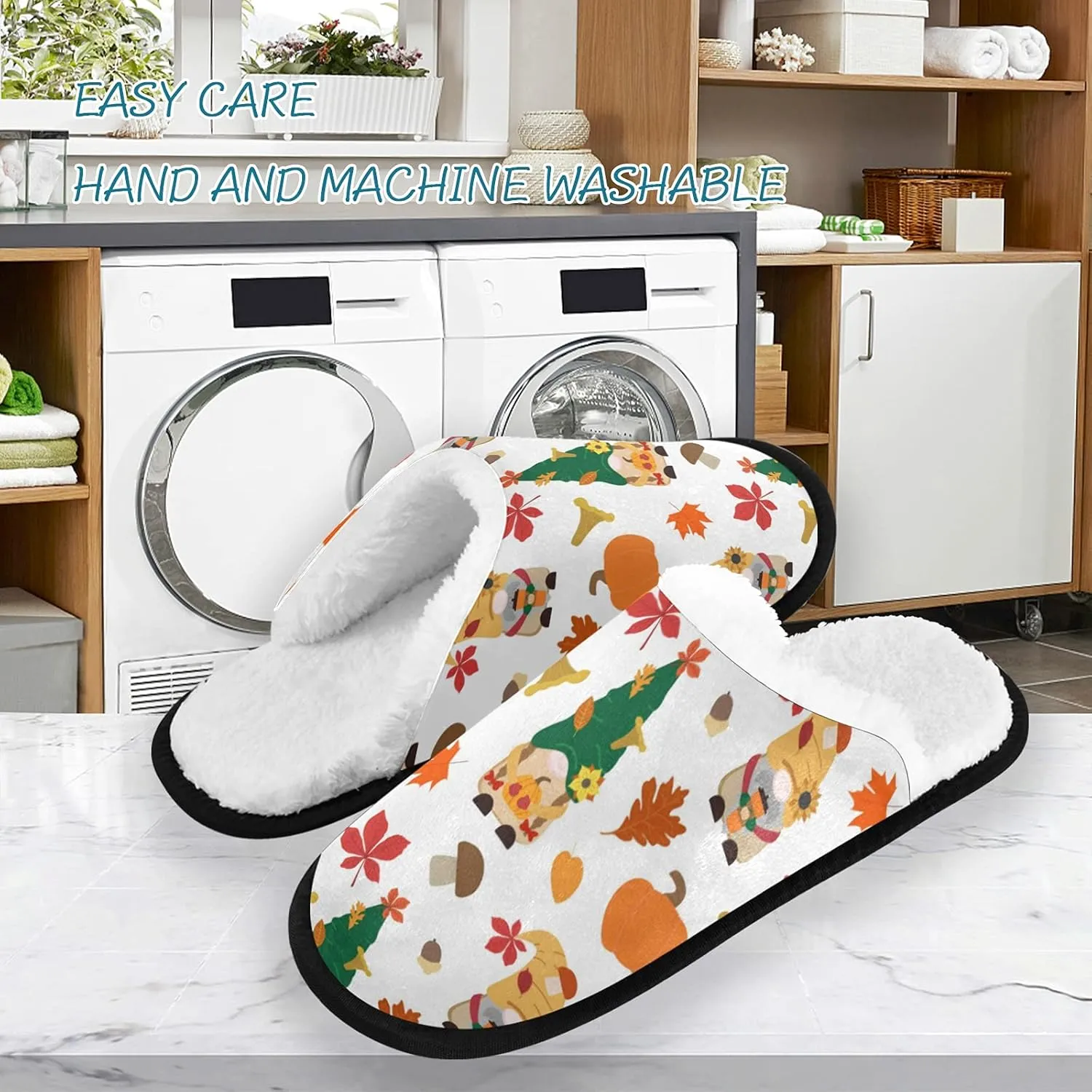 Dussdil Winter Spa Slippers Home House Slippers for Women Men Travel Slipper Soft Memory Foam Slipper Non Slip for Hotel Bedroom Shoes Slippers