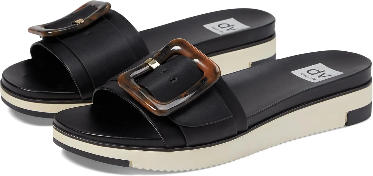 DV by Dolce Vita Women's Caster Slipper, Black, 7.5