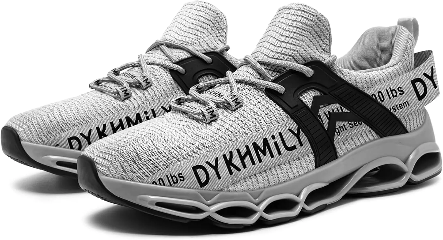 DYKHMATE Steel Toe Wide Shoes for Men Women Lightweight Safety Sneakers Fashion Work Shoes Comfortable Breathable Safety Toe Slip on Tennis Shoes