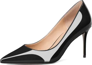 Eldof Women's High Heel Pumps - Classy Pointy Toe Pumps_- Office Wedding Party Event Comfort Heels