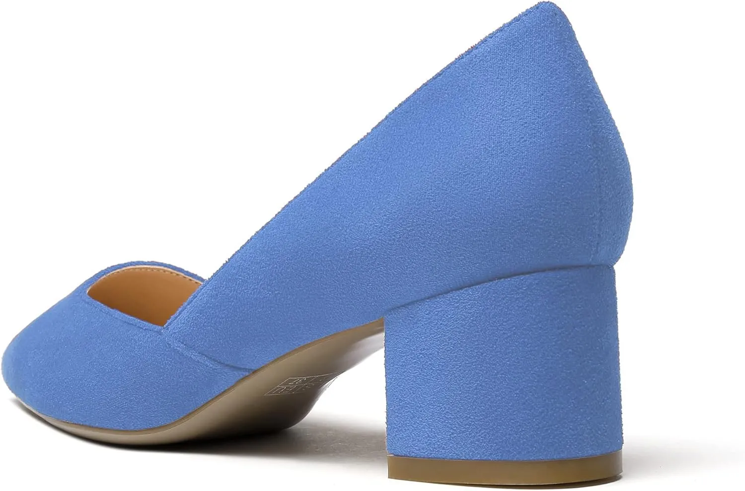 Eldof Women's Pointed Toe Cut Out D'Orsay Slip On Mid Block Heel Pumps Comfortable 2 Inch Block Heels for Dress Party Wedding