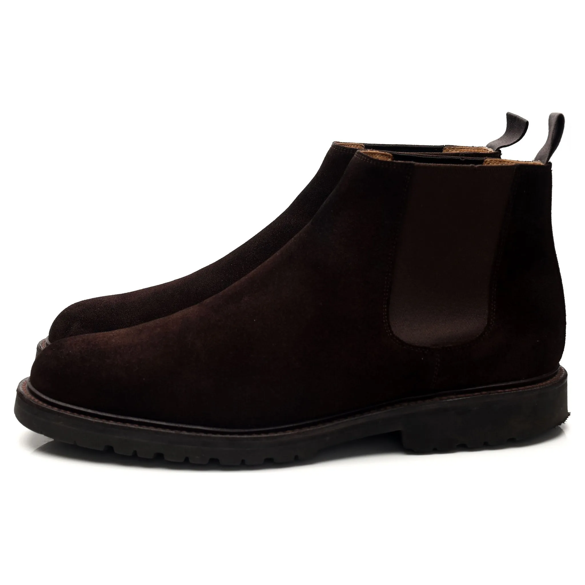 'Elgin' Dark Brown Suede Chelsea Boots UK 9 E