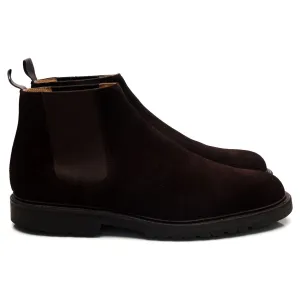 'Elgin' Dark Brown Suede Chelsea Boots UK 9 E
