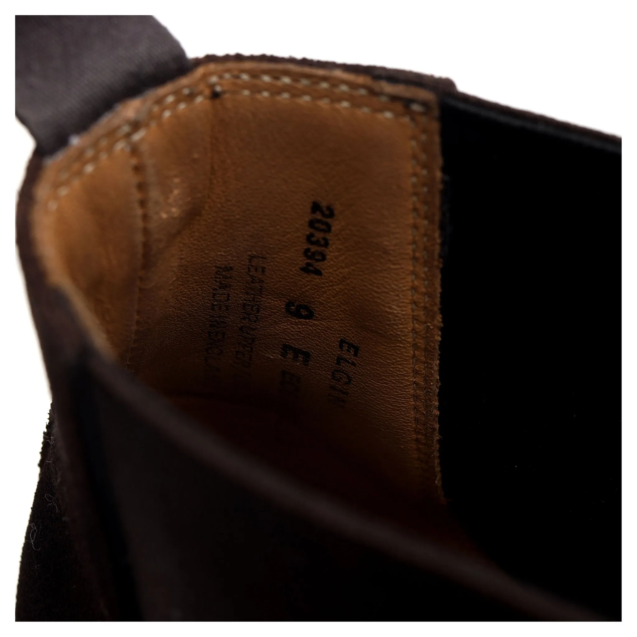 'Elgin' Dark Brown Suede Chelsea Boots UK 9 E