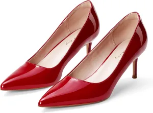 Elisabet Tang Kitten Heel Low Pumps 2.4 Inch Closed Pointed Toe Short Sexy Comfort Women Dressy Shoe at Work Office Date Prom Party Wedding Church