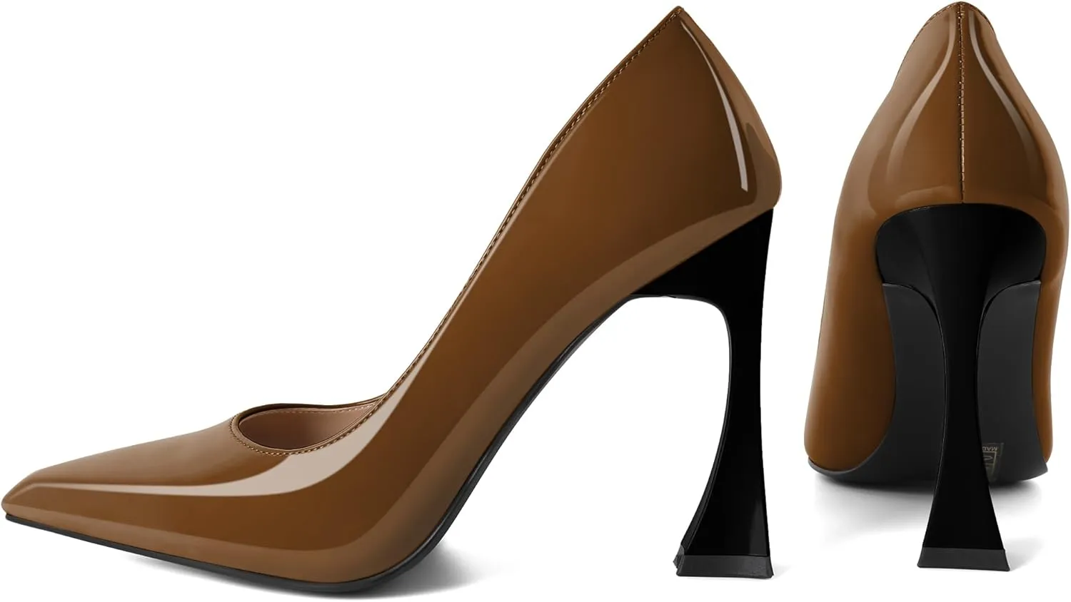 Esvowido Women High Heels Pointed Toe Stilettos Pumps Slip-on Closed Toe 4 Inch Dress Shoes for Party Dress Office Workplace