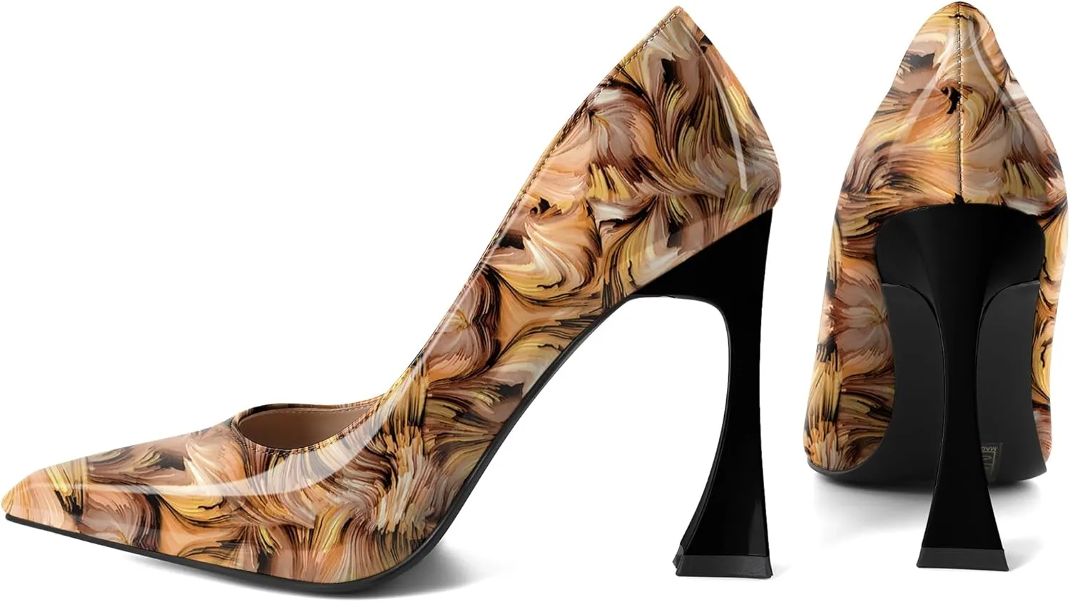 Esvowido Women High Heels Pointed Toe Stilettos Pumps Slip-on Closed Toe 4 Inch Dress Shoes for Party Dress Office Workplace