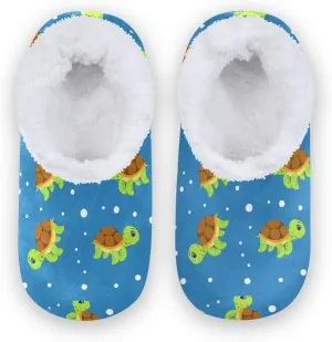 Fisyme Kids Slippers Boys Girls Warm Soft Indoor House Slipper Socks Home Shoes