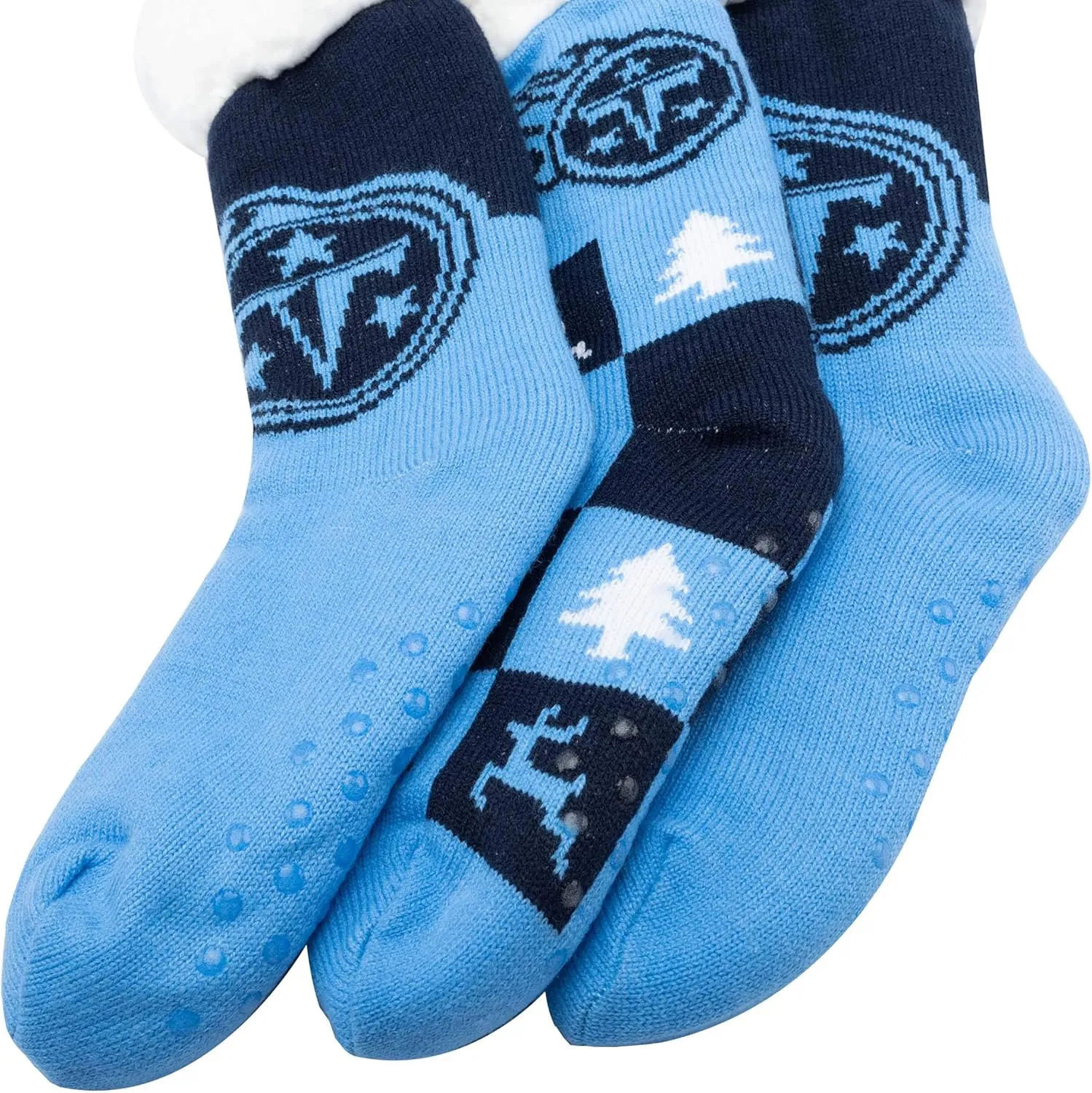 FOCO Women's NFL Team Logo Fan Footy 3-Pack Slipper Socks