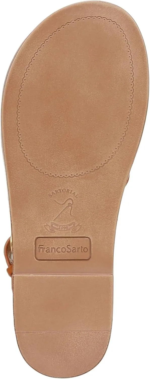 Franco Sarto Women's Ruth Ankle Strap Thong Flat Sandal