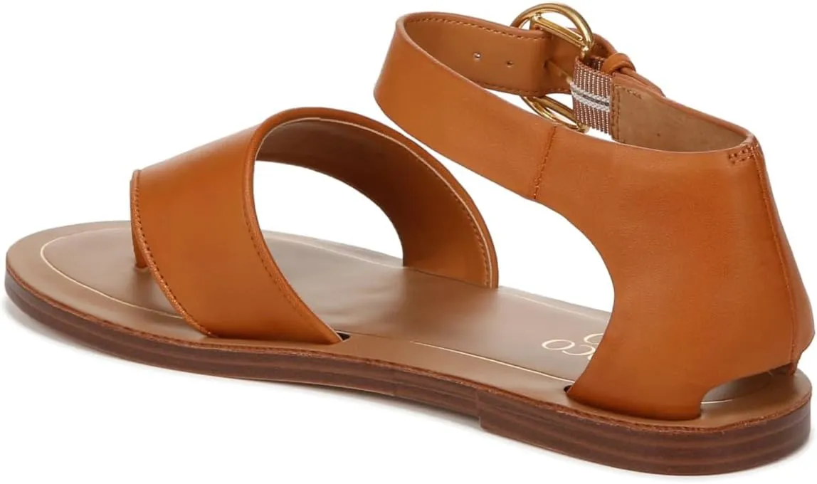 Franco Sarto Women's Ruth Ankle Strap Thong Flat Sandal