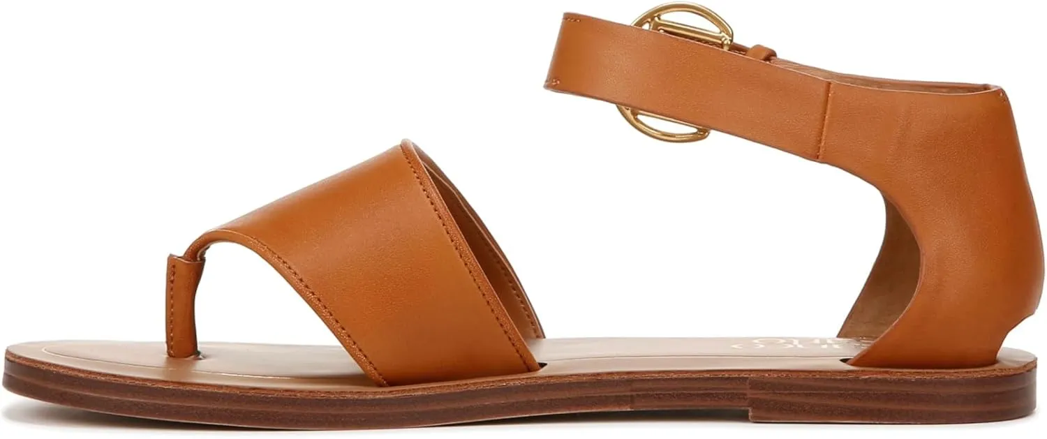Franco Sarto Women's Ruth Ankle Strap Thong Flat Sandal