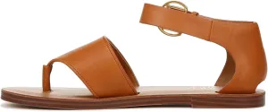 Franco Sarto Women's Ruth Ankle Strap Thong Flat Sandal